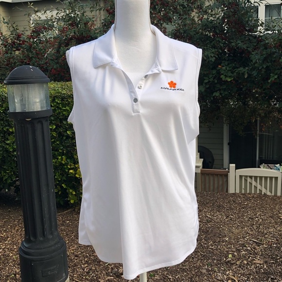 Mauna Kea Women’s Sleeveless Adidas Golf Shirt White XXL - Picture 1 of 8